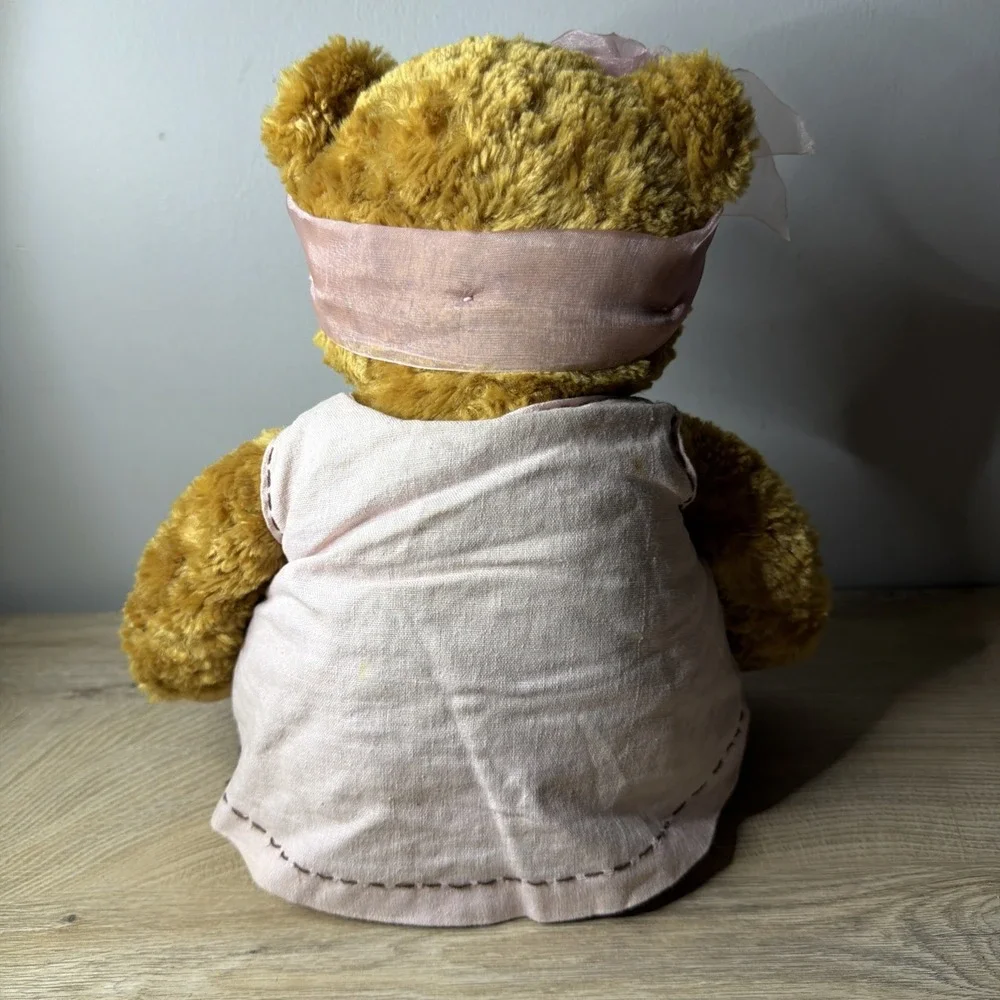 Hallmark Marys Bear Plush Pink Dress Headband Mary Hamilton Series VF 6057 17 in